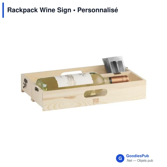 Coffret cadeau à vin personnalisable Rackpack Wine Sign avec logo - Image 2