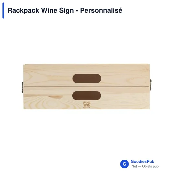 Coffret cadeau à vin personnalisable Rackpack Wine Sign avec logo - Image 4