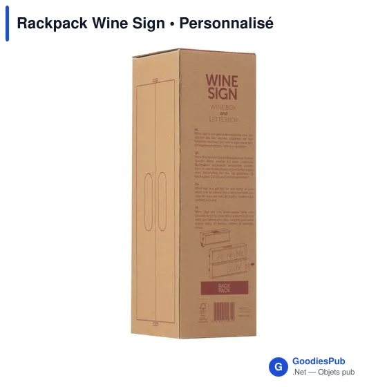 Coffret cadeau à vin personnalisable Rackpack Wine Sign avec logo - Image 10