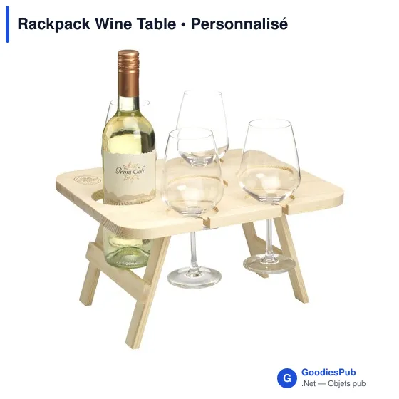 Table à vin personnalisable Rackpack pour événements et loisirsavec logo - Image 1