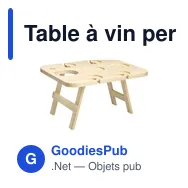 Table à vin personnalisable Rackpack pour événements et loisirsavec logo - Miniature 2