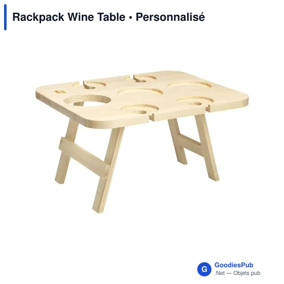 Table à vin personnalisable Rackpack pour événements et loisirsavec logo - Image 2