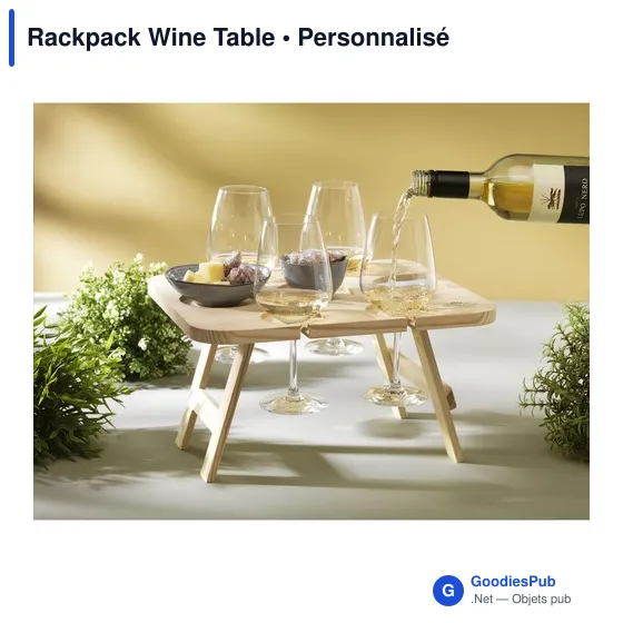 Table à vin personnalisable Rackpack pour événements et loisirsavec logo - Image 4