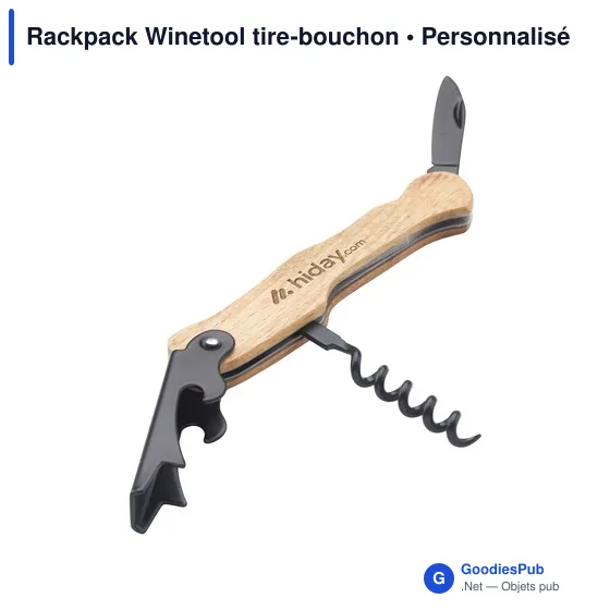 Couteau de sommelier personnalisable Rackpack Winetool avec logo - Image 2