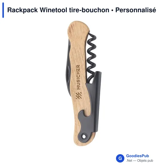 Couteau de sommelier personnalisable Rackpack Winetool avec logo - Image 3