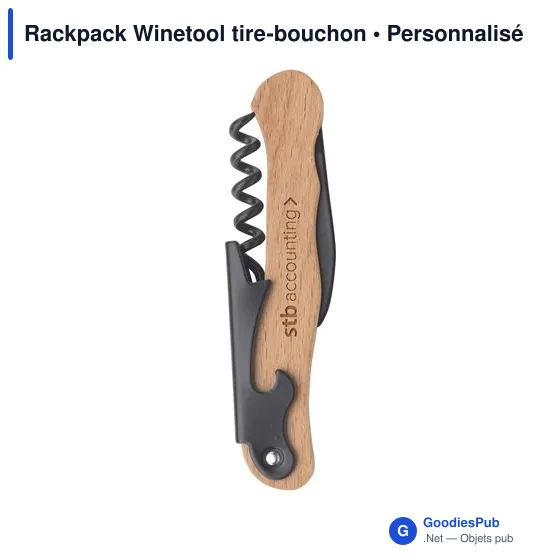 Couteau de sommelier personnalisable Rackpack Winetool avec logo - Image 4