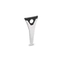 Variante Blanc - Raclette à givre personnalisable 3 en 1 avec logo - Multifonction