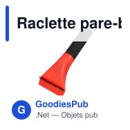 Raclette pare-brise personnalisable en plastique et EVA avec logo - 4 coloris - Miniature 2