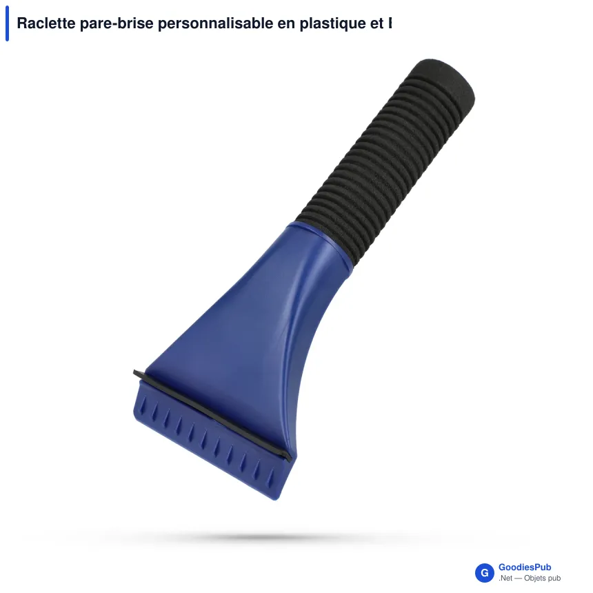 Raclette pare-brise personnalisable en plastique et EVA avec logo - 4 coloris - Image 3