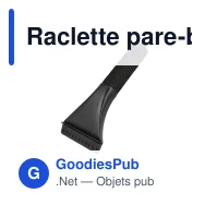 Raclette pare-brise personnalisable en plastique et EVA avec logo - 4 coloris - Miniature 4