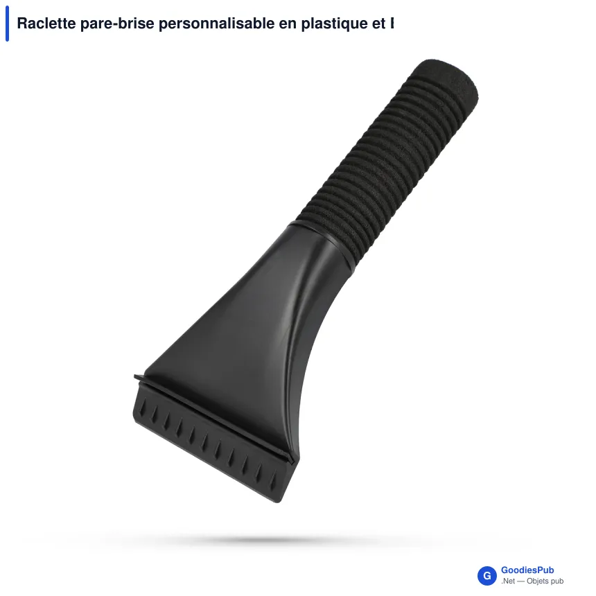Raclette pare-brise personnalisable en plastique et EVA avec logo - 4 coloris - Image 4