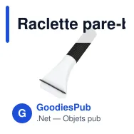 Raclette pare-brise personnalisable en plastique et EVA avec logo - 4 coloris - Miniature 5