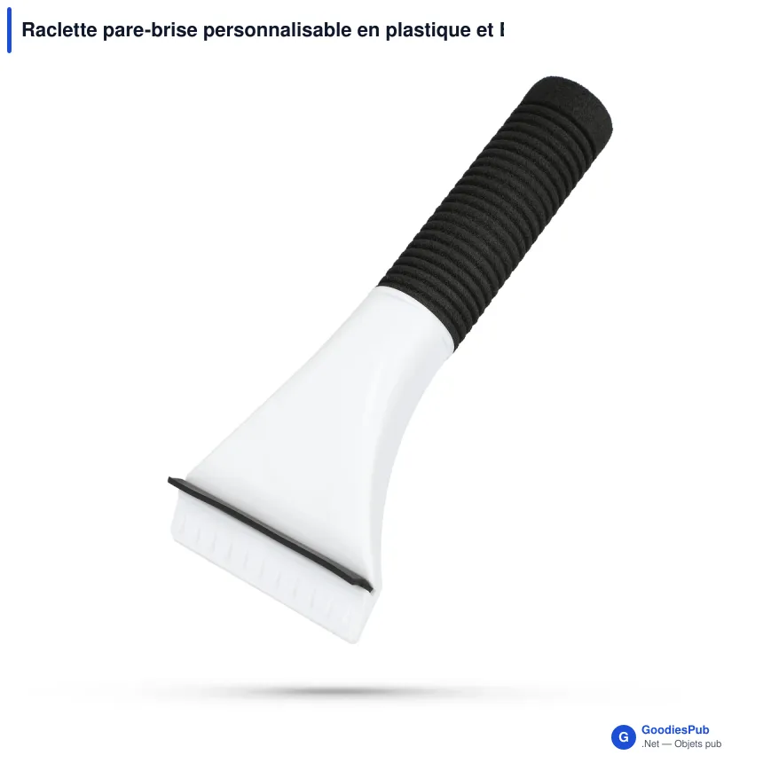 Raclette pare-brise personnalisable en plastique et EVA avec logo - 4 coloris - Image 5