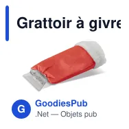 Grattoir à givre personnalisable à gant intégré avec logo - 28 cm - Miniature 2