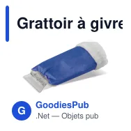 Grattoir à givre personnalisable à gant intégré avec logo - 28 cm - Miniature 3