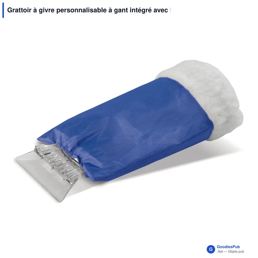 Grattoir à givre personnalisable à gant intégré avec logo - 28 cm - Image 3