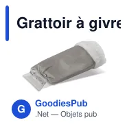 Grattoir à givre personnalisable à gant intégré avec logo - 28 cm - Miniature 4