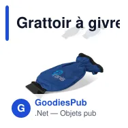 Grattoir à givre personnalisable à gant intégré avec logo - 34,5 cm - Miniature 1