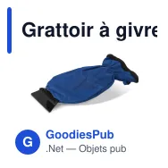 Grattoir à givre personnalisable à gant intégré avec logo - 34,5 cm - Miniature 2