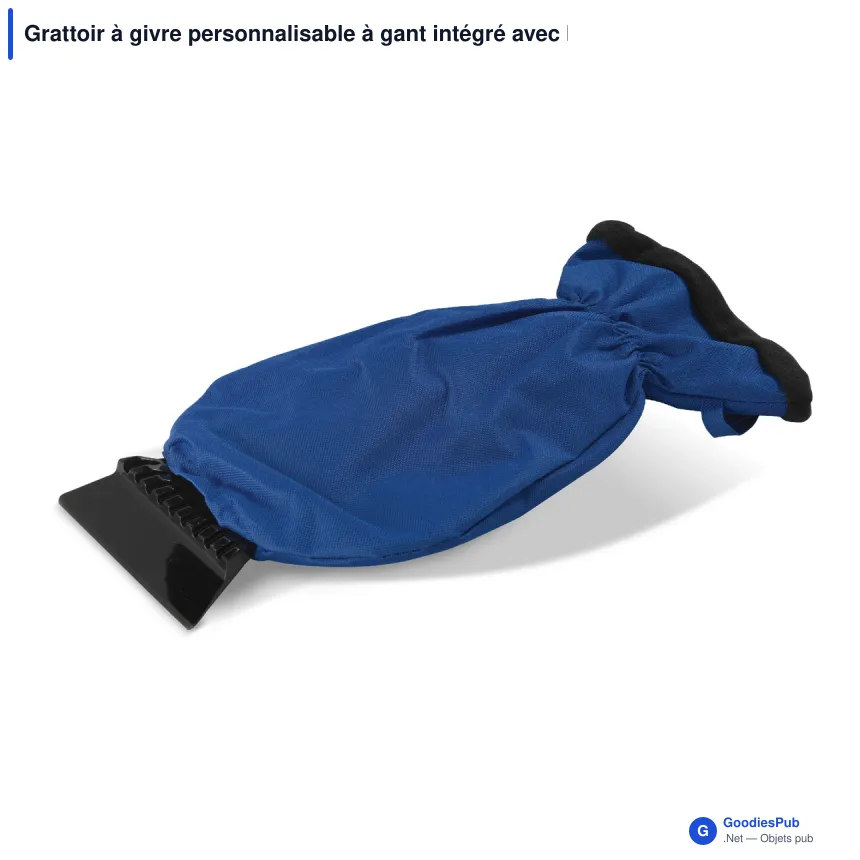 Grattoir à givre personnalisable à gant intégré avec logo - 34,5 cm - Image 2