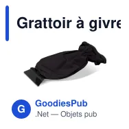 Grattoir à givre personnalisable à gant intégré avec logo - 34,5 cm - Miniature 3