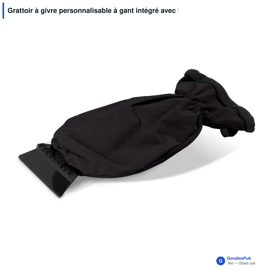 Grattoir à givre personnalisable à gant intégré avec logo - 34,5 cm - Image 3