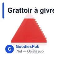 Grattoir à givre personnalisable en PS avec logo - Triangle - Miniature 2