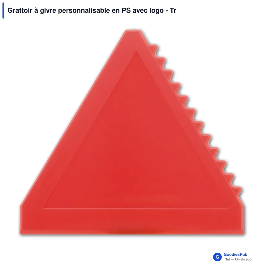 Grattoir à givre personnalisable en PS avec logo - Triangle - Image 2