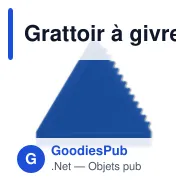 Grattoir à givre personnalisable en PS avec logo - Triangle - Miniature 3
