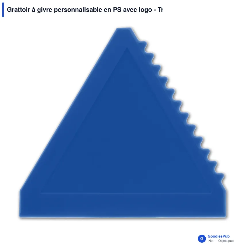 Grattoir à givre personnalisable en PS avec logo - Triangle - Image 3