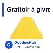 Grattoir à givre personnalisable en PS avec logo - Triangle - Miniature 5
