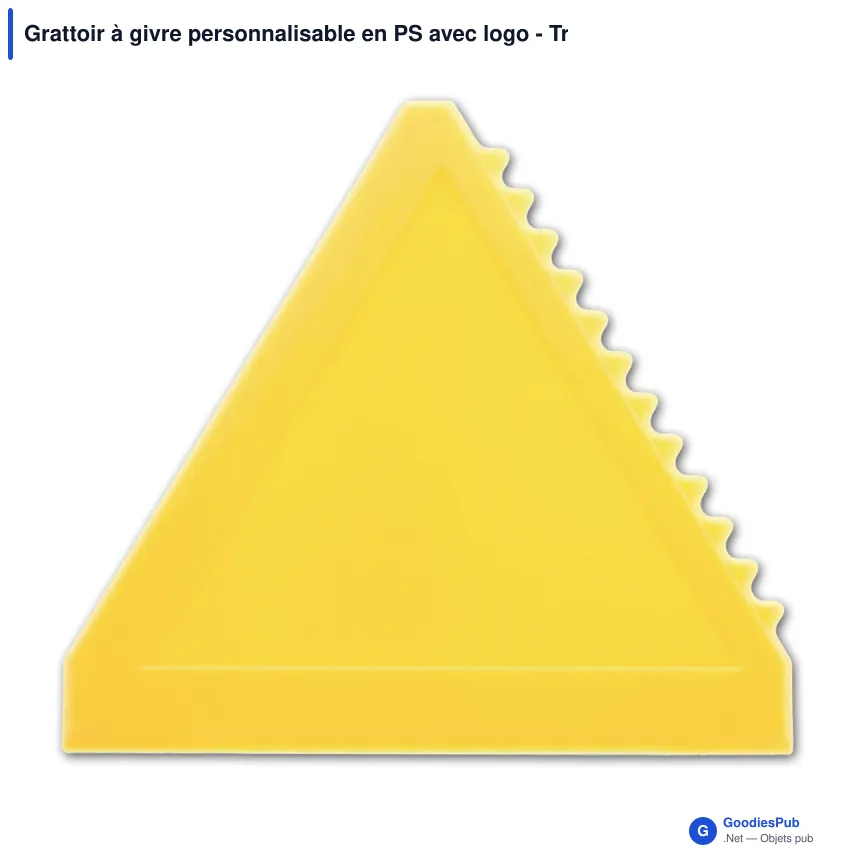 Grattoir à givre personnalisable en PS avec logo - Triangle - Image 5