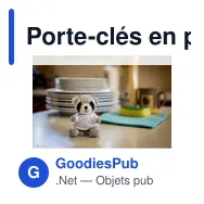 Porte-clés en peluche personnalisable Raton Laveur avec logo | Lewis - Miniature 2