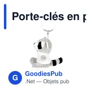 Porte-clés en peluche personnalisable Raton Laveur avec logo | Lewis - Miniature 7