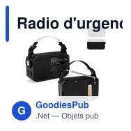 Radio d'urgence personnalisable Philips FM/AM avec lampe de poche et logo - TAR1609 - Miniature 1