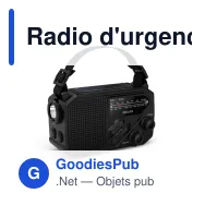 Radio d'urgence personnalisable Philips FM/AM avec lampe de poche et logo - TAR1609 - Miniature 2