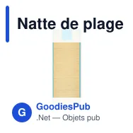 Natte de plage personnalisable en paille naturelle avec logo - Miniature 11