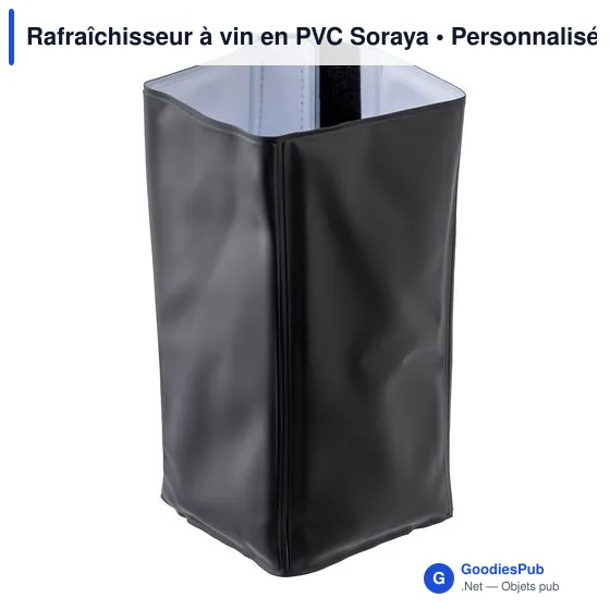 Rafraîchisseur à vin personnalisable en PVC - Logo en option - Image 1