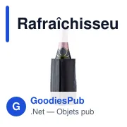 Rafraîchisseur à vin personnalisable en PVC - Logo en option - Miniature 2