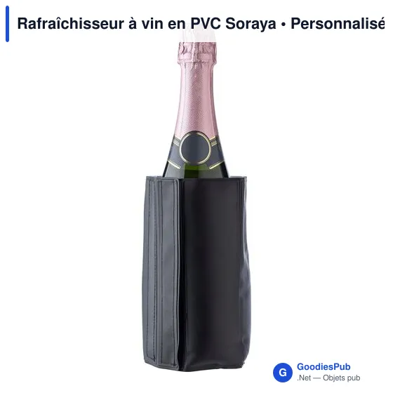 Rafraîchisseur à vin personnalisable en PVC - Logo en option - Image 2
