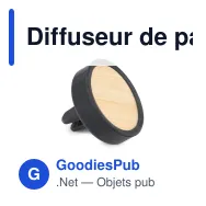 Diffuseur de parfum voiture personnalisable en bambou avec logo - Aération - Miniature 2