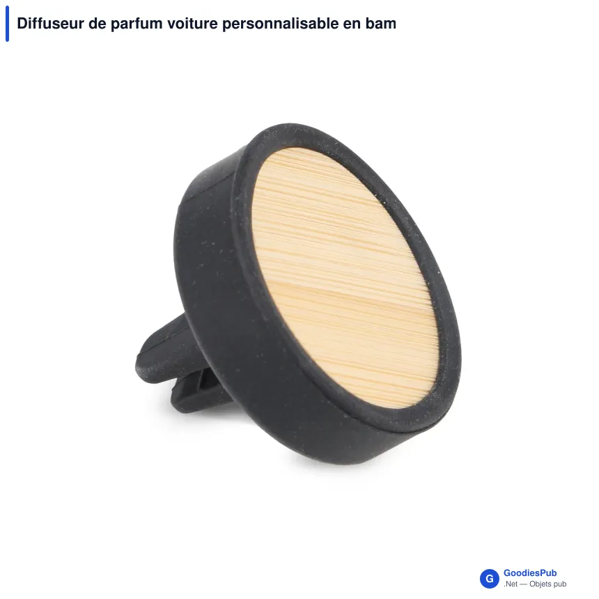 Diffuseur de parfum voiture personnalisable en bambou avec logo - Aération - Image 2