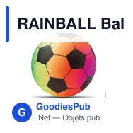 RAINBALL Ballon de plage gonflable PVC - Miniature 1