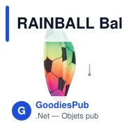 RAINBALL Ballon de plage gonflable PVC - Miniature 4