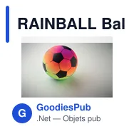 RAINBALL Ballon de plage gonflable PVC - Miniature 6