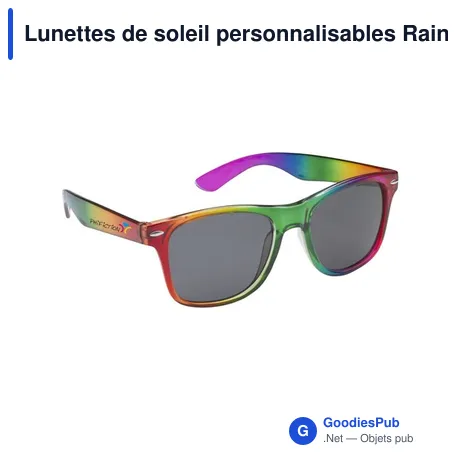 Lunettes de soleil personnalisables Rainbow avec logo