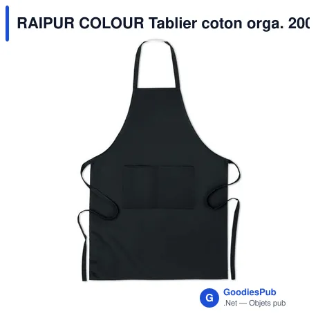 RAIPUR COLOUR Tablier coton orga. 200 gr/m²