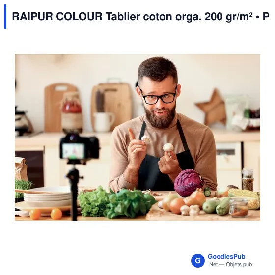 RAIPUR COLOUR Tablier coton orga. 200 gr/m² - Image 4
