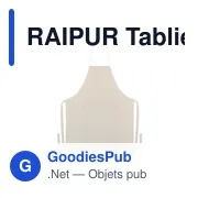 RAIPUR Tablier coton orga. 200 gr/m² - Miniature 2