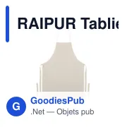 RAIPUR Tablier coton orga. 200 gr/m² - Miniature 4